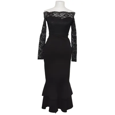 Aftenkjole (Sort) fra Club London Elastan, Polyester
