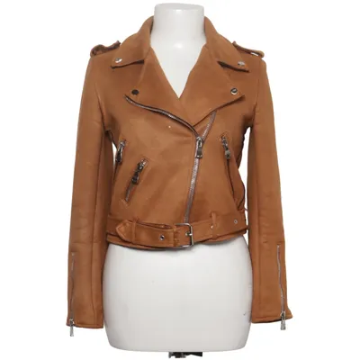 Biker jacket (Brown) from Only Fashion Elastane, Polyester