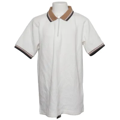 Polotrøje (Hvid, Beige, Blå) fra Denim & Flower Bomuld, Elastan, Polyester