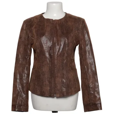 Leather jacket (Brown) from Joy Leather, Polyester
