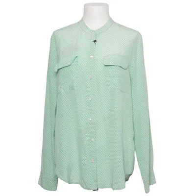 Blus (Grön, Vit) från Equipment Femme Silke