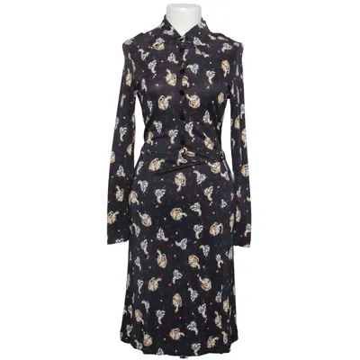 Wrap dress (Black, Multicolored) from Virna Dro Elastane, Viscose