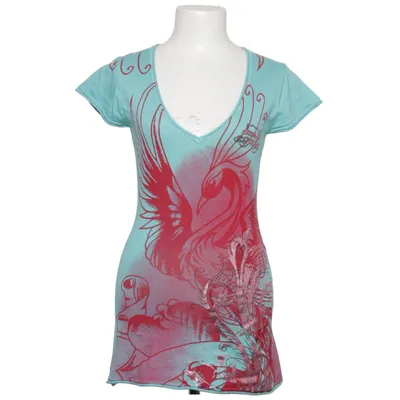 T-shirt (Blå, Röd) från Ed Hardy Bomull, Elastan, Modal