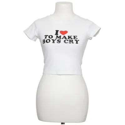 T-shirt (Blanc) de Cherry Kitten Coton, Élasthane