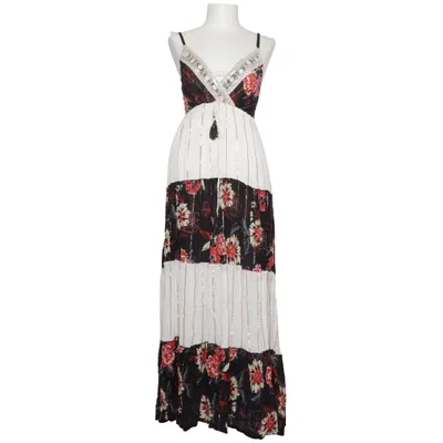 Maxikleid (Schwarz, Weiß, Rot)