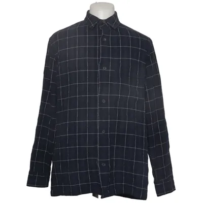 Chemise en flanelle (Bleu) de Zara Coton, Élasthane, Lin, Polyester