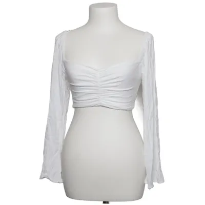 Crop top (White) from Stradivarius Cotton