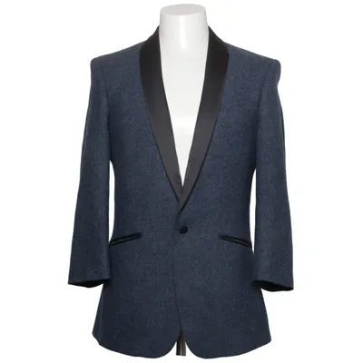 Smokingkavaj (Blå) från Alexander Dobell Polyester, Ull