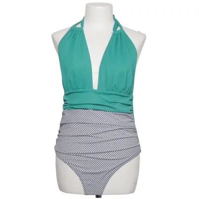 Swimsuit (Blue, White, Multicolored) from Cupshe Elastane, Polyester