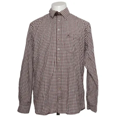 Shirt (Bruin, Wit) van Wallmann Katoen