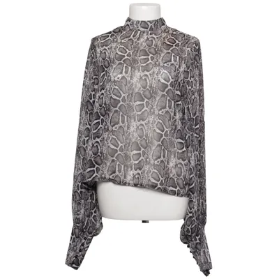 Blouse (Gray, Black, White) from Ghospell Polyester