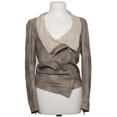 Leather jacket (Gray) from Muubaa Cotton, Leather