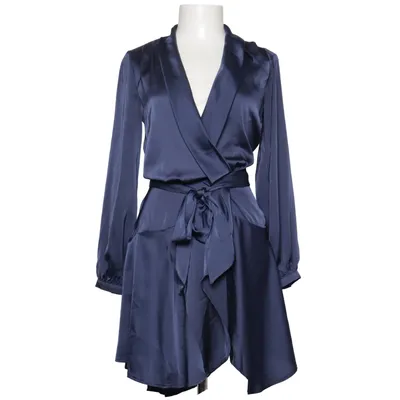 Wrap dress (Blue) from Club London Polyester