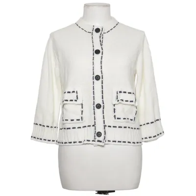 Cardigan (White, Black) from 17&co. Acrylic, Nylon