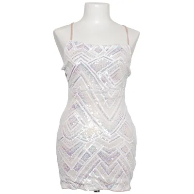 Cocktail dress (White, Multicolored) from Shein Elastane, Polyester