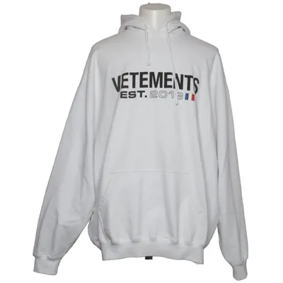 Hoodie (White) from Vetements Cotton, Elastane, Polyester
