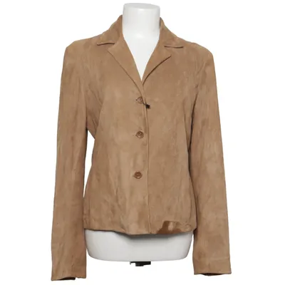 Læderblazer (Beige) fra Gerard Darel Acetat, Læder
