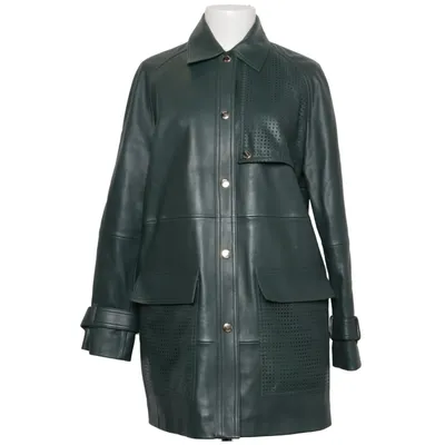 Läderjacka (Grön) från Boss Skinn, Polyester