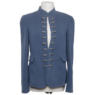Blazer (Bleu) de Julia Wang Coton, Élasthane