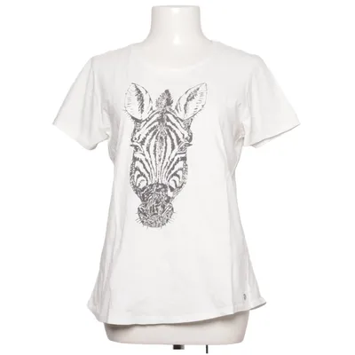 T-shirt (Hvid, Sort) fra Garcia Bomuld