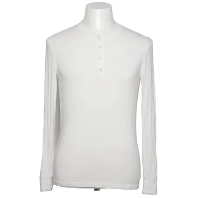 Henley T-shirt (Hvid) fra Ermenegildo Zegna Elastan, Modal