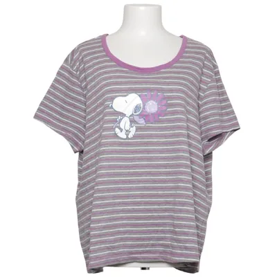 T-shirt (Grå, Lilla, Hvid) fra Snoopy Bomuld, Viscose