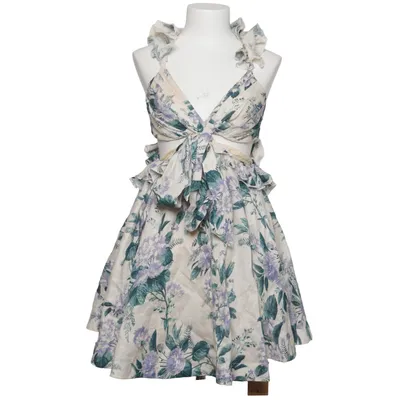 Jurk (Beige, Lila, Groen) van Zimmermann Katoen, Linnen