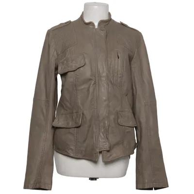 Leather jacket (Beige) from Oui Cotton, Leather