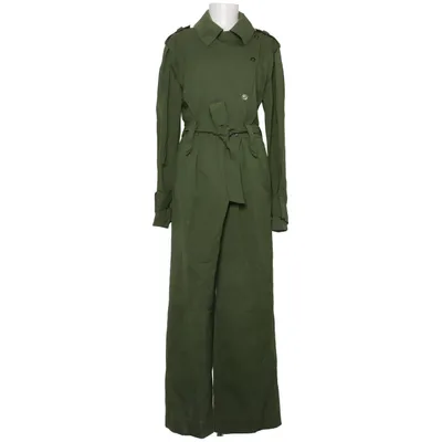 Jumpsuit (Overall im Trenchcoat Look khaki) van Alberta Ferretti Wol