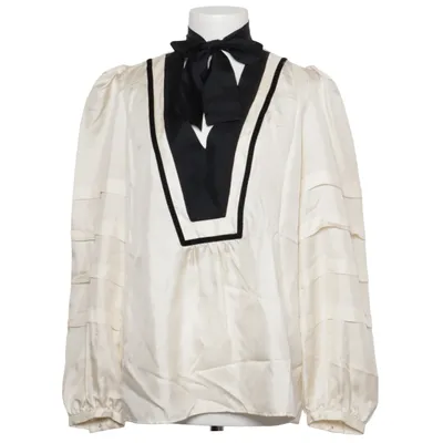 Strikblouse (Wit, Zwart) van Barbara Bui Zijde