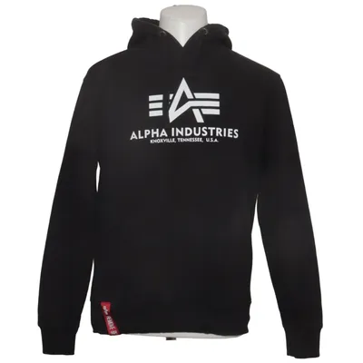 Capuchon sweater (Zwart) van Alpha Industries Katoen, Polyester