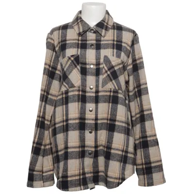 Chemise en flanelle (Noir, Beige) de Mystree Élasthane, Polyester