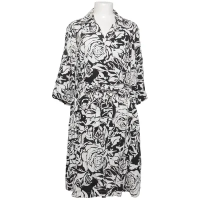 Robe chemise (Noir, Blanc) de Meine GröBe Lin, Viscose