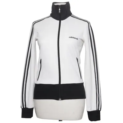 Veste de sport (Blanc, Noir) de Adidas Coton, Polyester