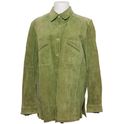 Läderjacka (Grön) Skinn, Polyester