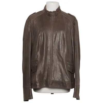 Läderjacka (Grå) från Apriori Skinn, Polyester, Viskos
