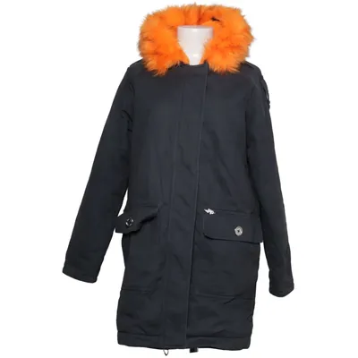 Parka (Gray, Orange) from Mymo Acrylic, Cotton, Polyester
