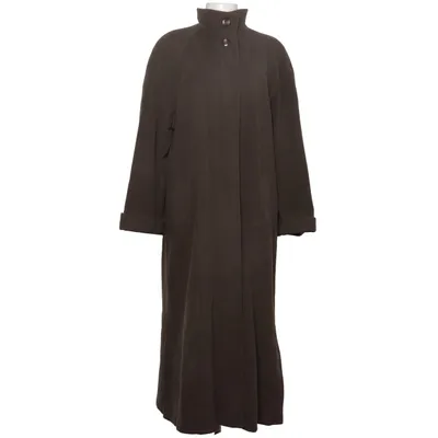 Manteau (Marron) de Goldix Cachemire, Polyamide, Polyester, Laine