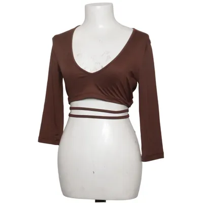 Slå-om bluse (Brun) fra Night Addict Elastan, Polyester