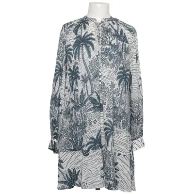 Dress (Blue, White) from Desmond & Dempsey x H&M Viscose, Cotton