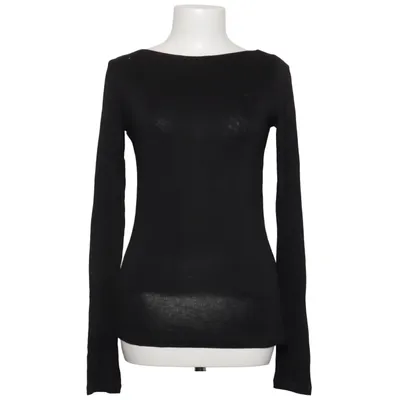 Langærmet t-shirt (Sort) fra Totême Elastan, Viscose
