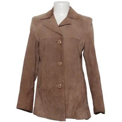 Leather blazer (Beige) from Dinno Gallucci Leather, Polyester