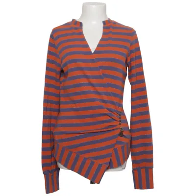 Wrap blouse (Blue, Orange) from Fornarina Acrylic, Cotton, Elastane, Polyester