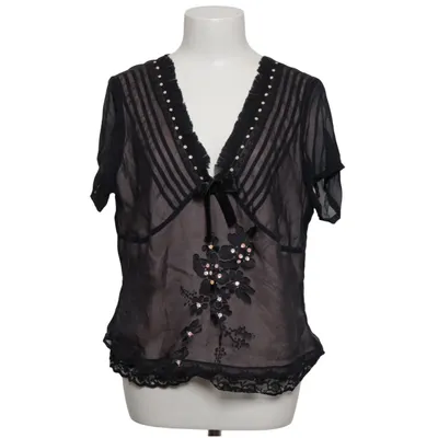 Top (Schwarz, Beige) von Heine Acetat, Seide
