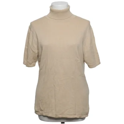 Rollkragenpullover (Beige) von S. Milton Kaschmir, Seide