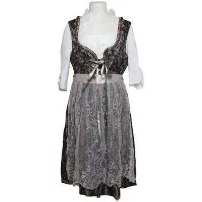 Dirndl (Wit, Bruin) van Alphorn Katoen, Polyester