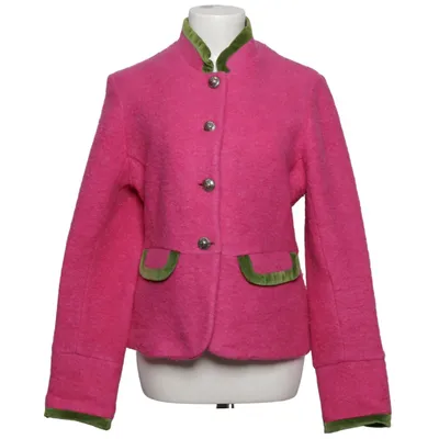 Jakke (Pink, Grøn) fra Emily van den Bergh Bomuld, Polyester, Uld