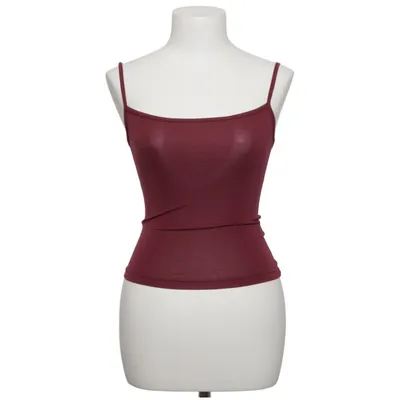 Tanktop (Rood) van Bershka Katoen, Elastaan, Modal