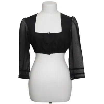 Dirndlblus (Svart) från H. Moser Bomull, Polyester