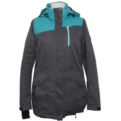 Skidjacka (Grå, Turkos) från Polarino Polyester
